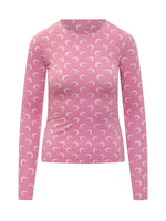 Pink Solid Crew Neck Top 1