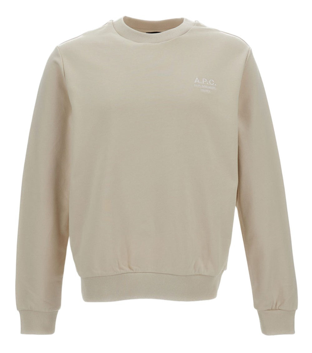 Beige Crew Neck Sweatshirt 1