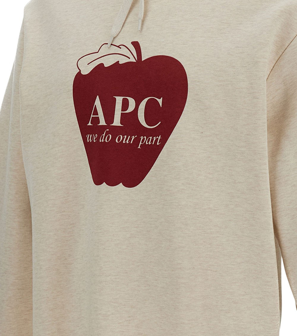 Beige Hood Sweatshirt 3