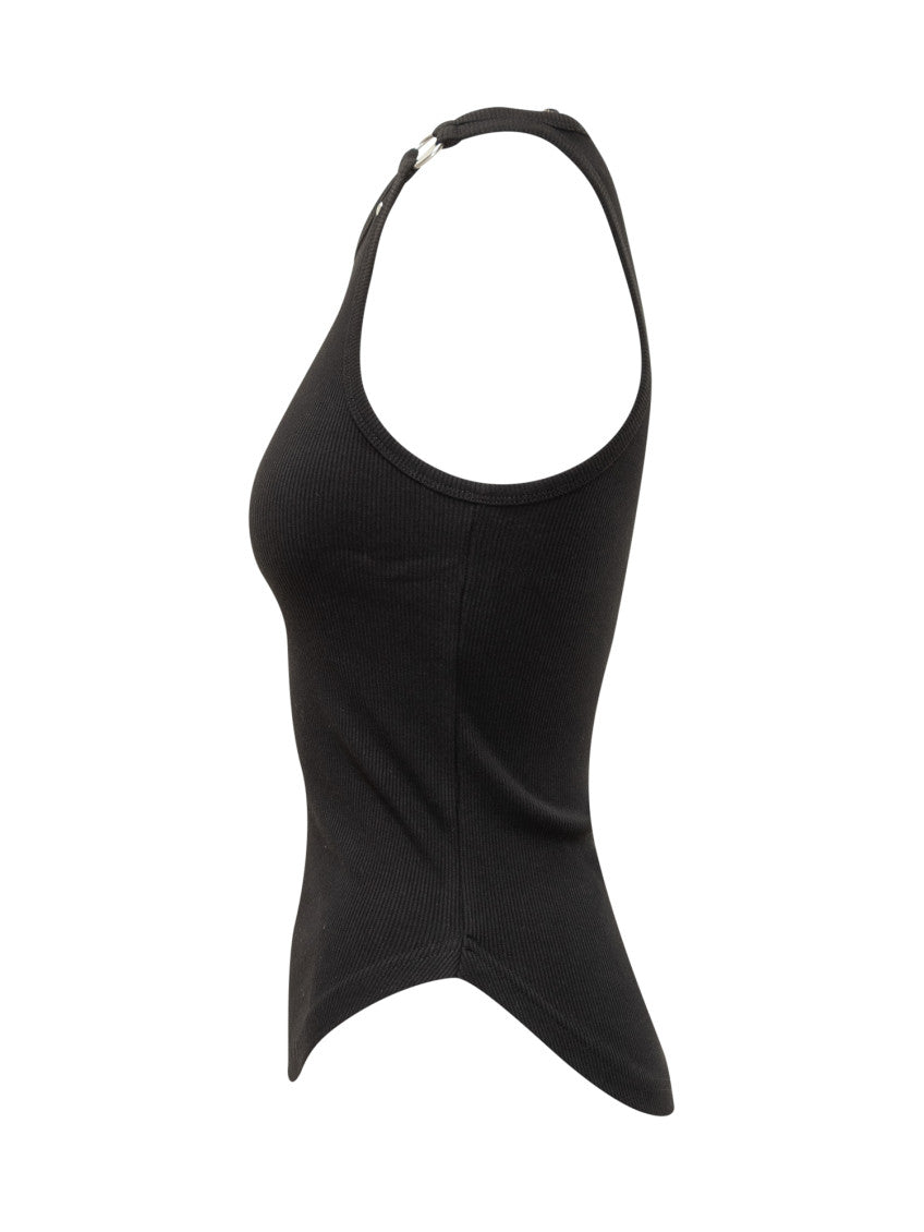 Black Ribbed Round Neck Top 3