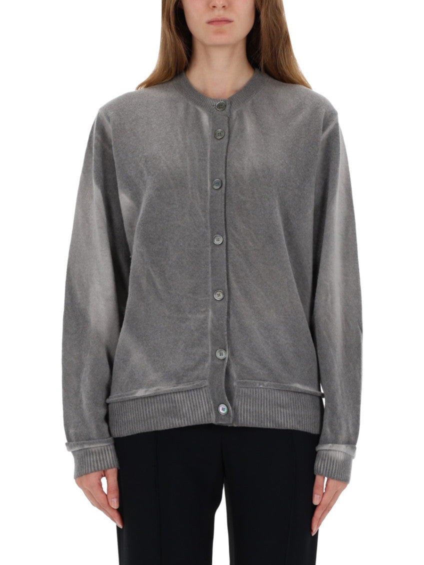 Grey Solid Crew Neck Sweater 1
