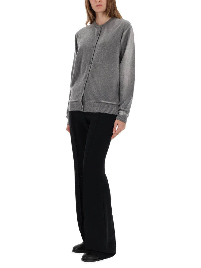 Grey Solid Crew Neck Sweater 4