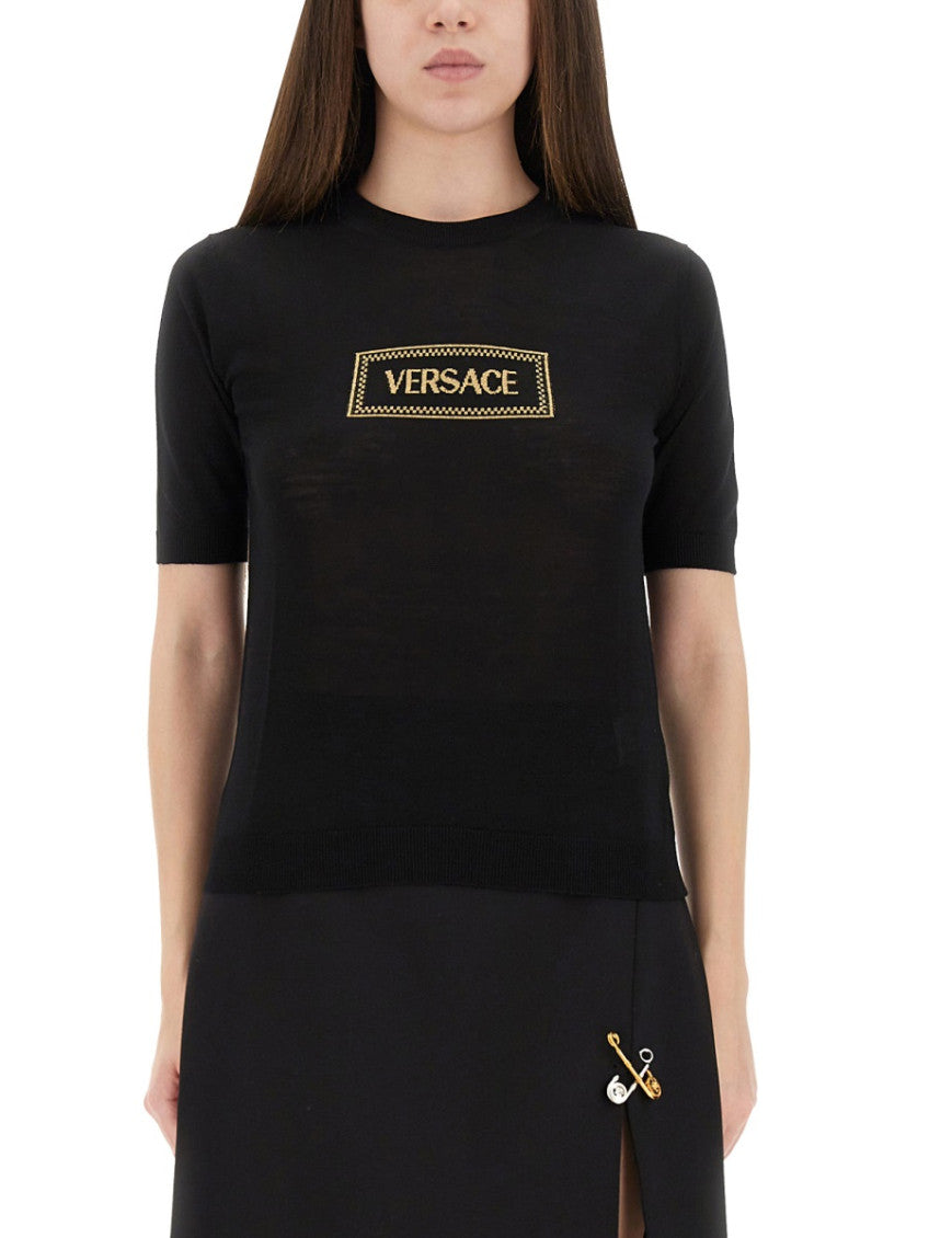 Black Logo Crew Neck Sweater 1
