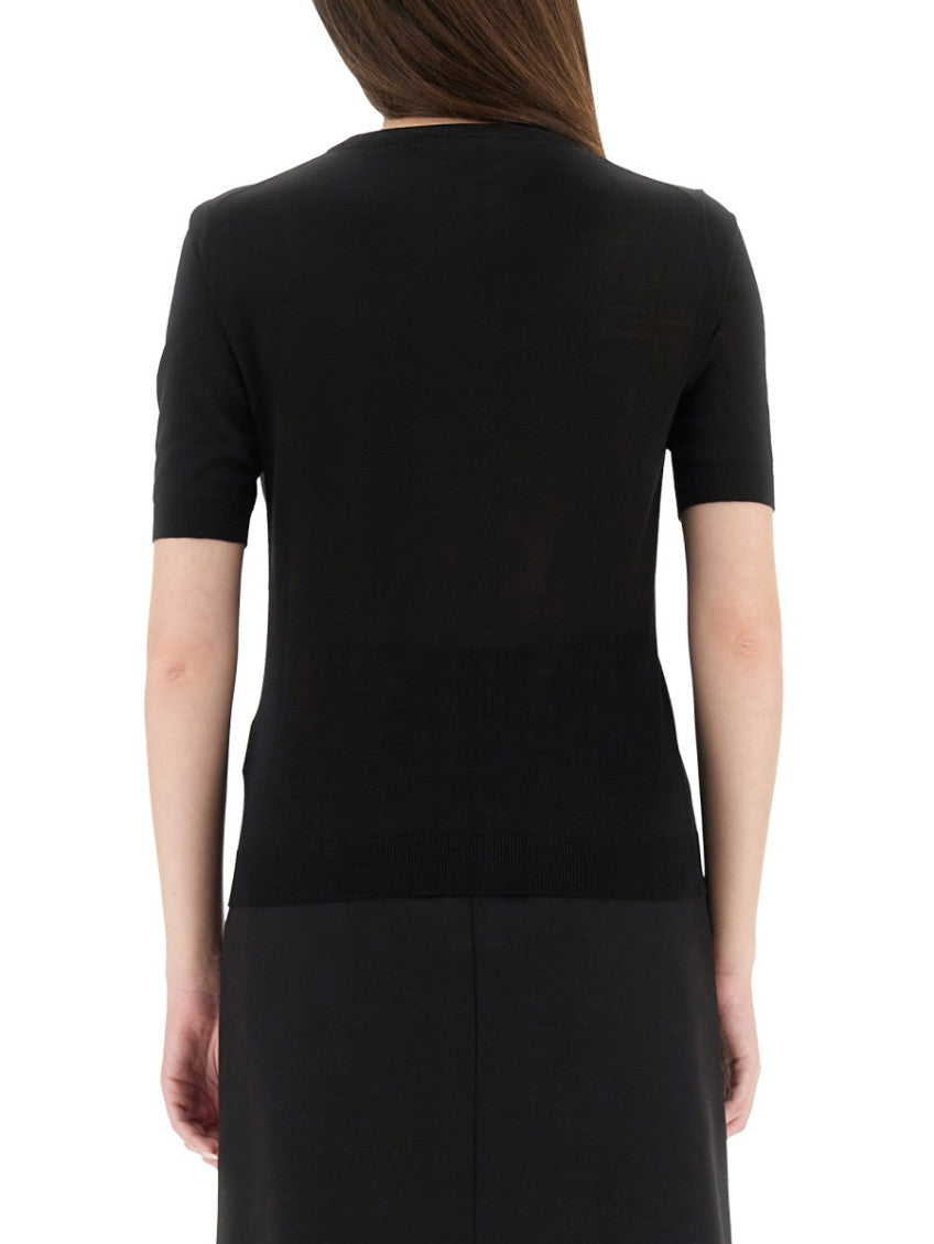 Black Logo Crew Neck Sweater 2