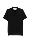 Black Solid Shirt Collar Polo 1