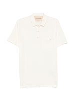 Off White Solid Shirt Collar Polo 1