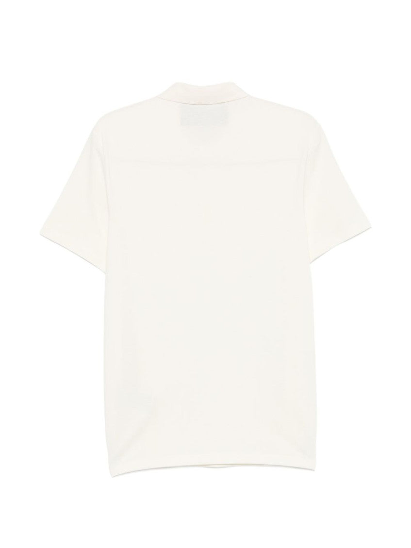 Off White Solid Shirt Collar Polo 2