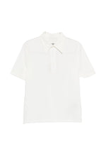 White Logo Shirt Collar Polo 1