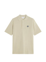 Beige Solid Shirt Collar Polo 1