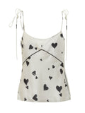 White Printed Scoop Neck Top 1