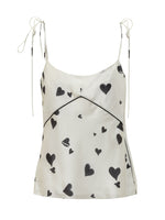 White Printed Scoop Neck Top 1