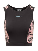 Black Printed Round Neck Top 1