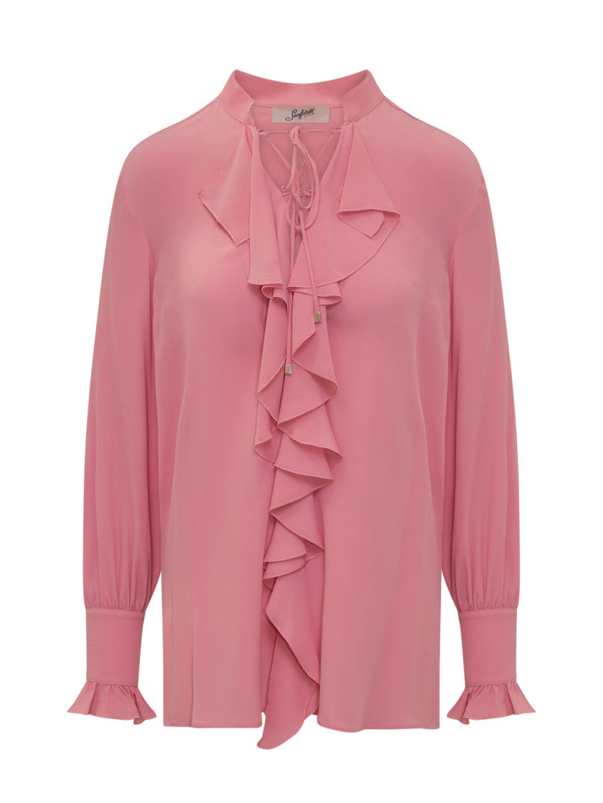 Pink Band Collar Top 1