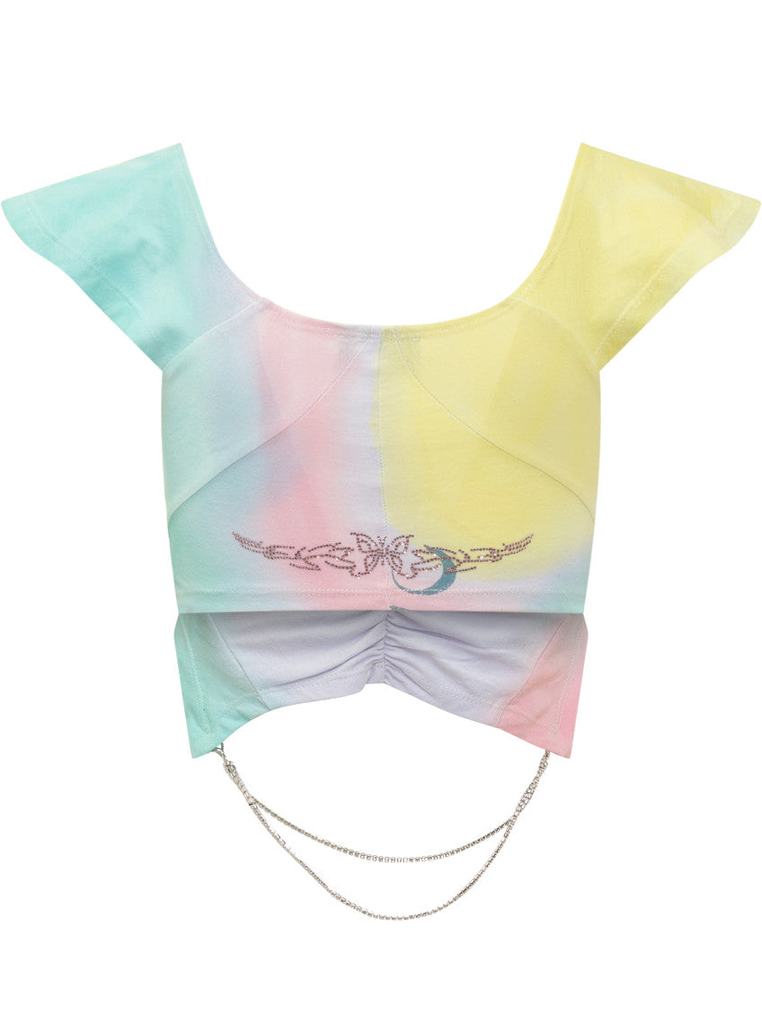 Multicolor Printed V Neck T-Shirt 2