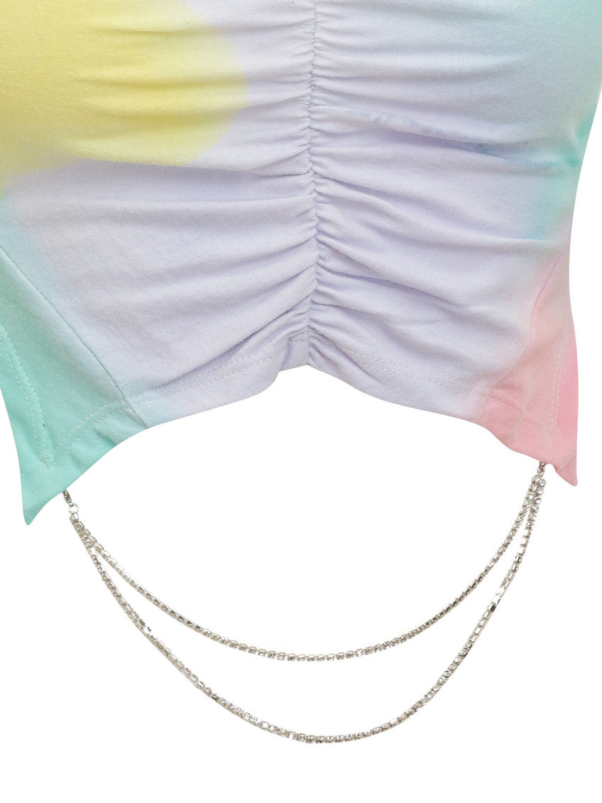 Multicolor Printed V Neck T-Shirt 3