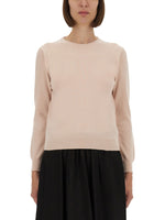 Pink Solid Crew Neck Sweater 1