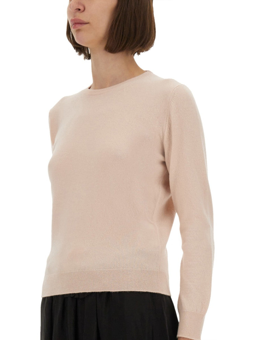 Pink Solid Crew Neck Sweater 3