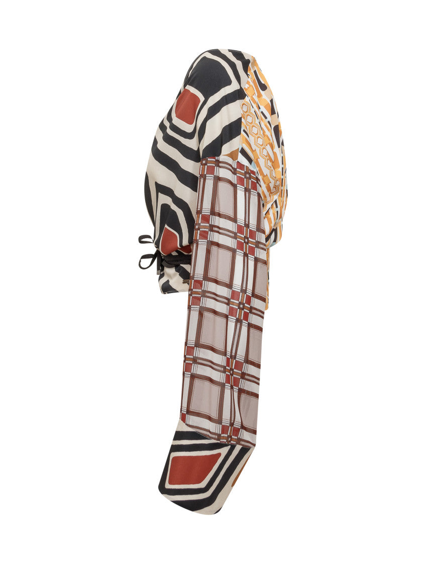 Multicolor Printed V Neck Top 3