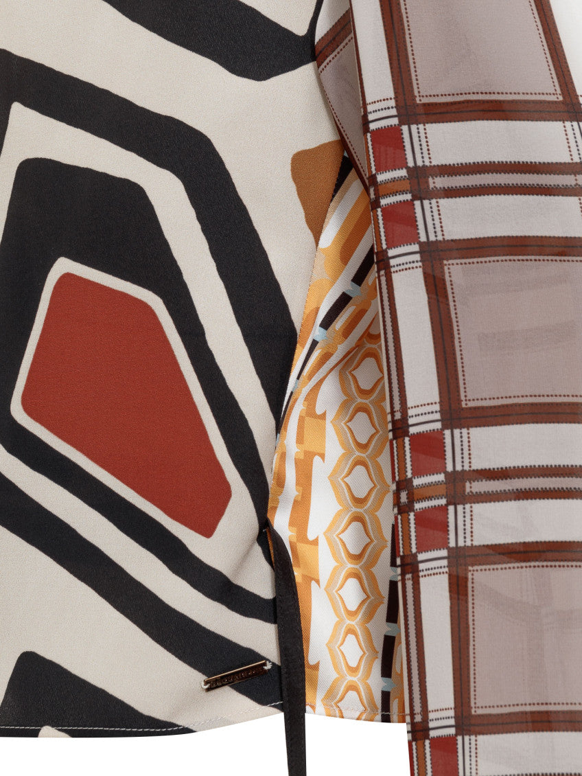 Multicolor Printed V Neck Top 4