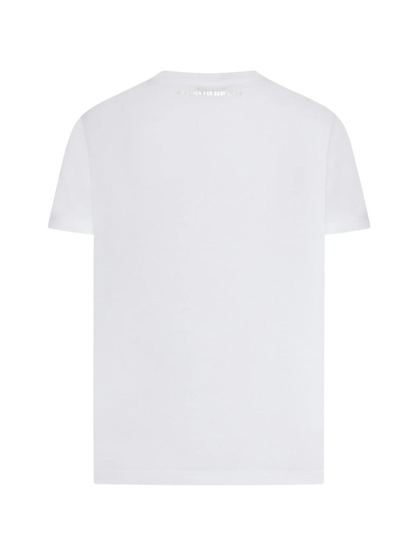 White Logo Crew Neck T-Shirt 2