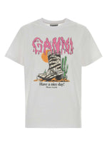 White Graphic Crew Neck T-Shirt 1