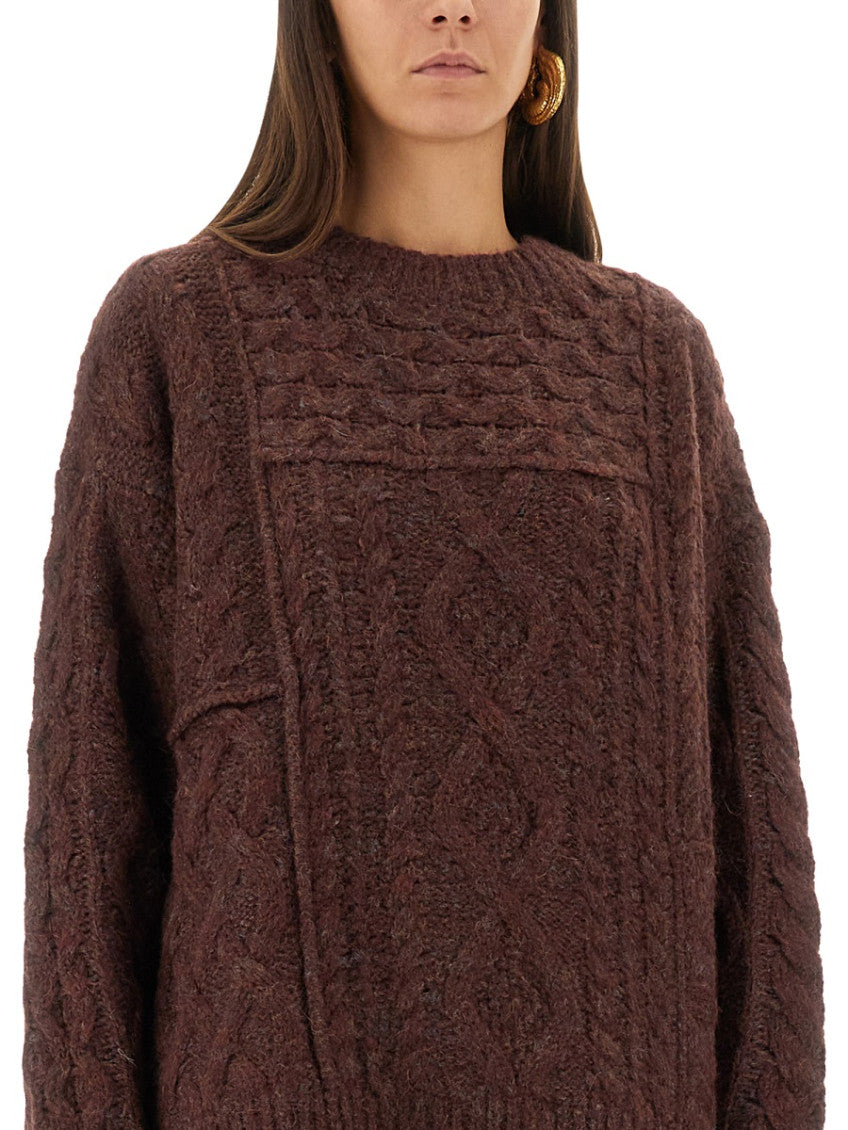 Brown Knitted Crew Neck Sweater 3