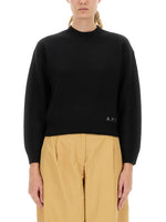 Black Knitted Mock Collar Sweater 1
