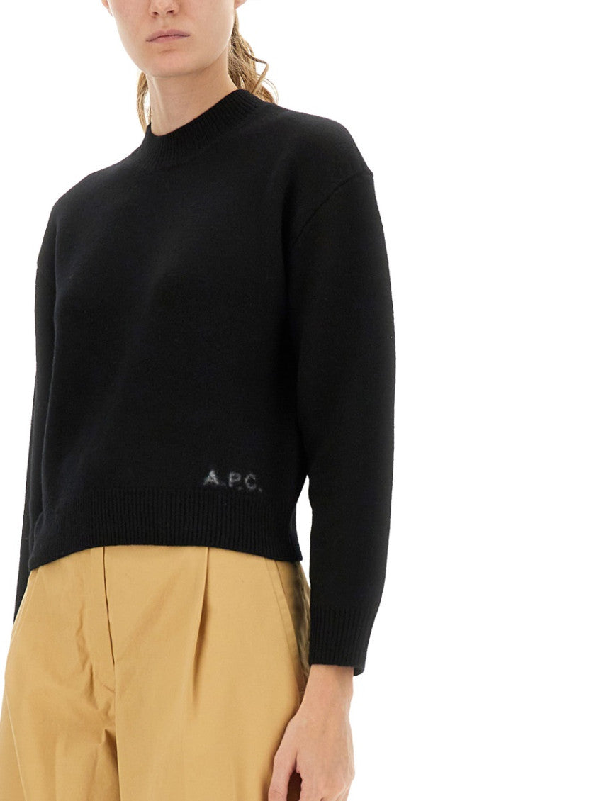 Black Knitted Mock Collar Sweater 3
