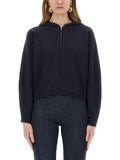 Navy Blue Knitted Hood Sweater 1