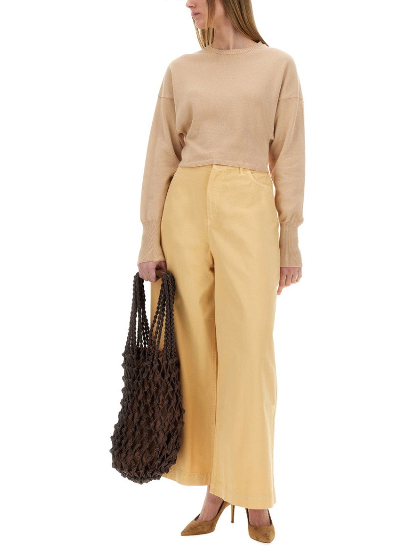 Beige Knitted Crew Neck Sweater 4