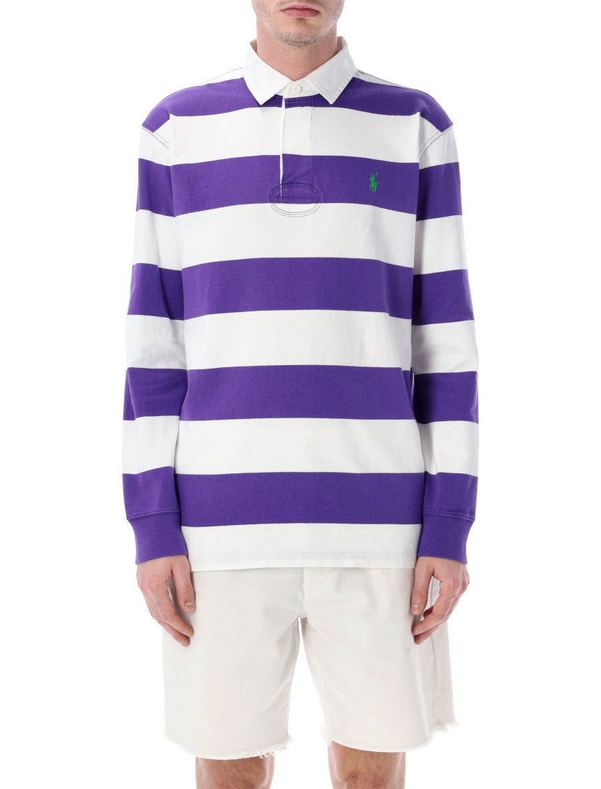 WhiteBlue Stripes Shirt Collar Polos 1