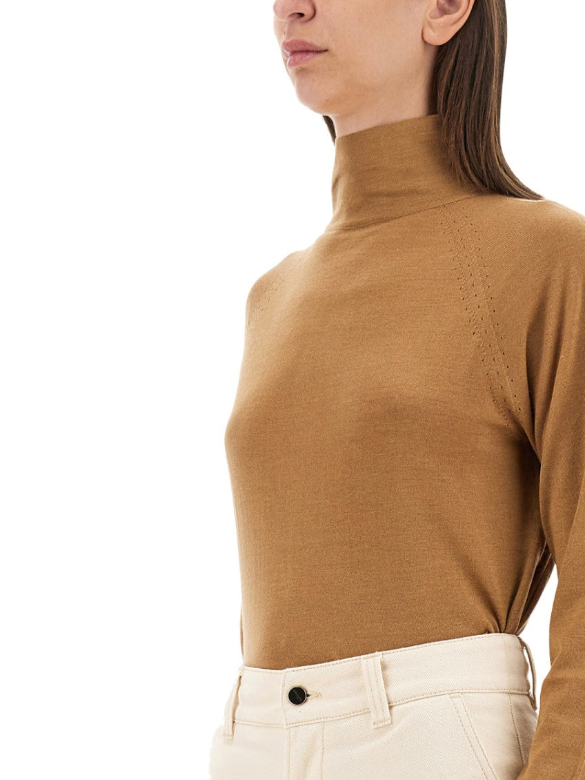 Brown Solid Turtle Neck Sweater 3