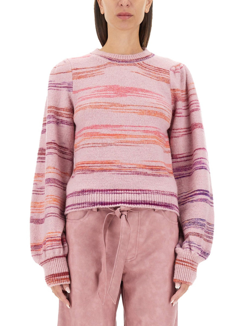 Pink Stripes Crew Neck Sweater 1