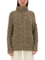 Brown Knitted Turtle Neck Sweater 1