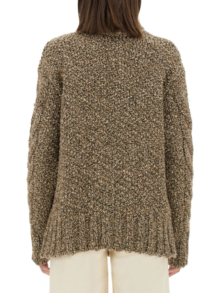 Brown Knitted Turtle Neck Sweater 2