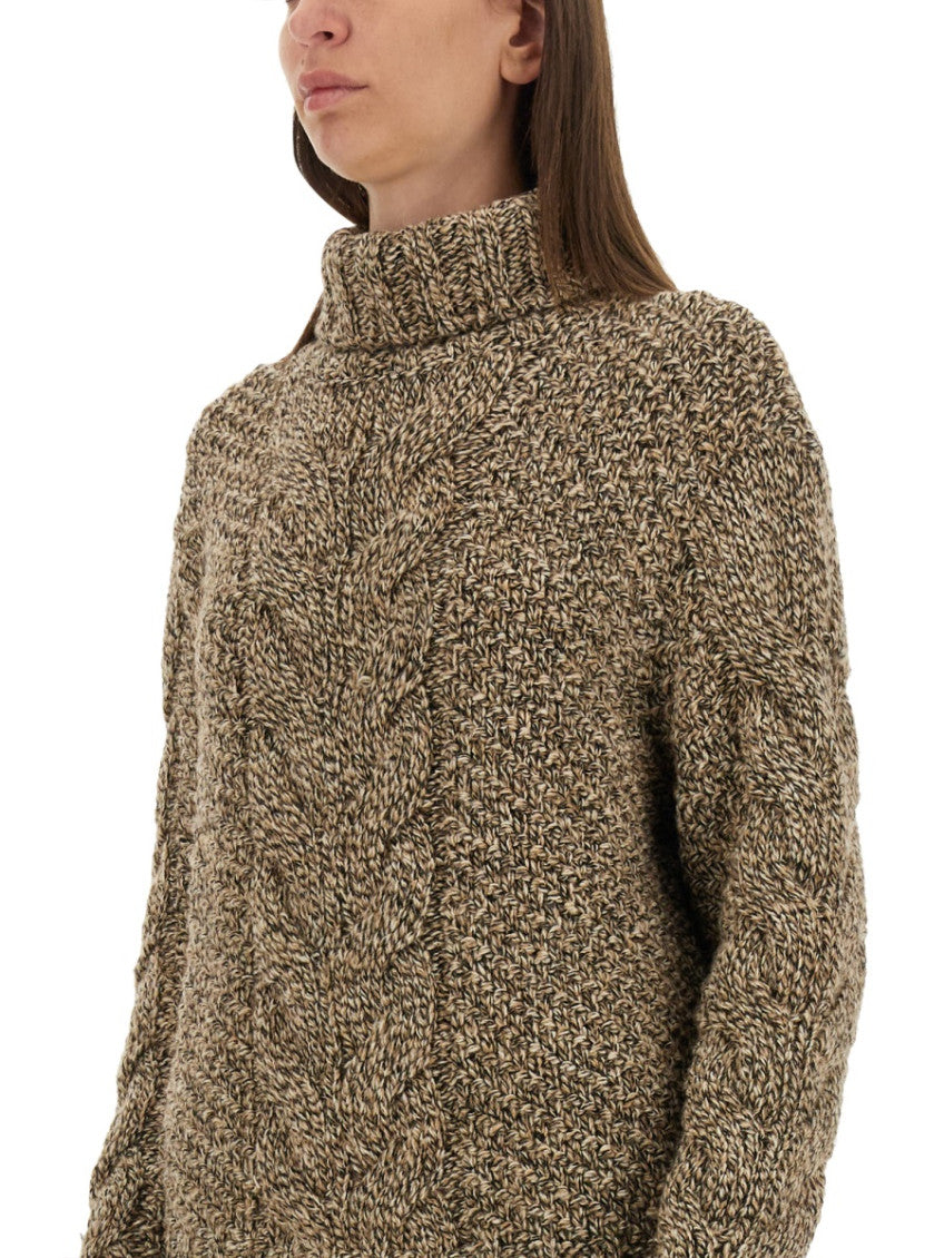 Brown Knitted Turtle Neck Sweater 3