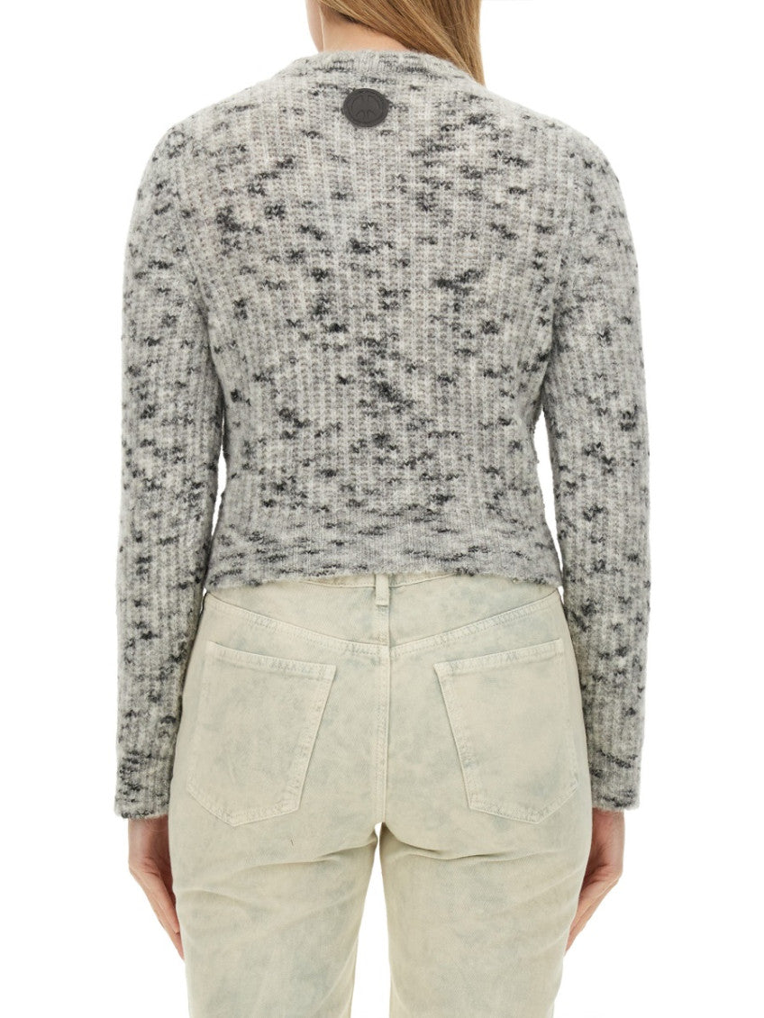 Grey Knitted Crew Neck Sweater 2
