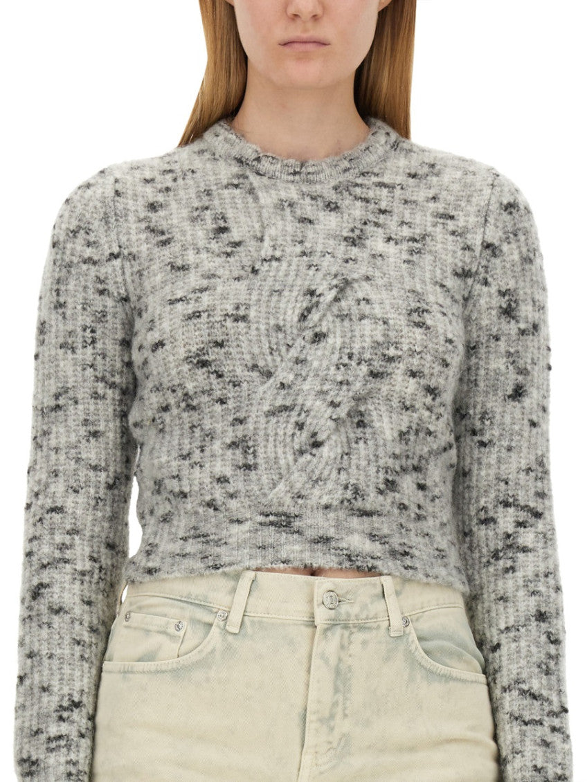Grey Knitted Crew Neck Sweater 3