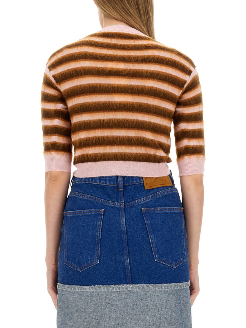 Multicolor Stripes Crew Neck Sweater 2