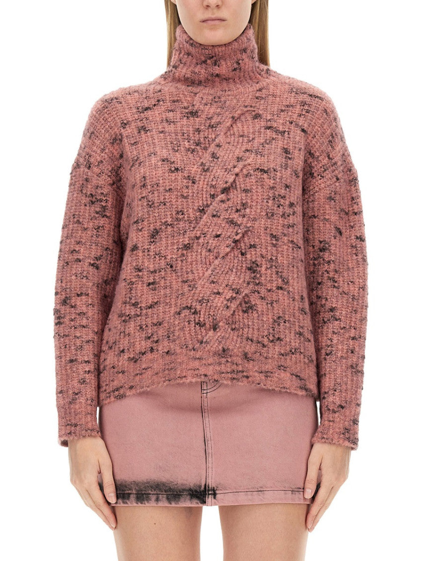 Pink Knitted Turtle Neck Sweater 1