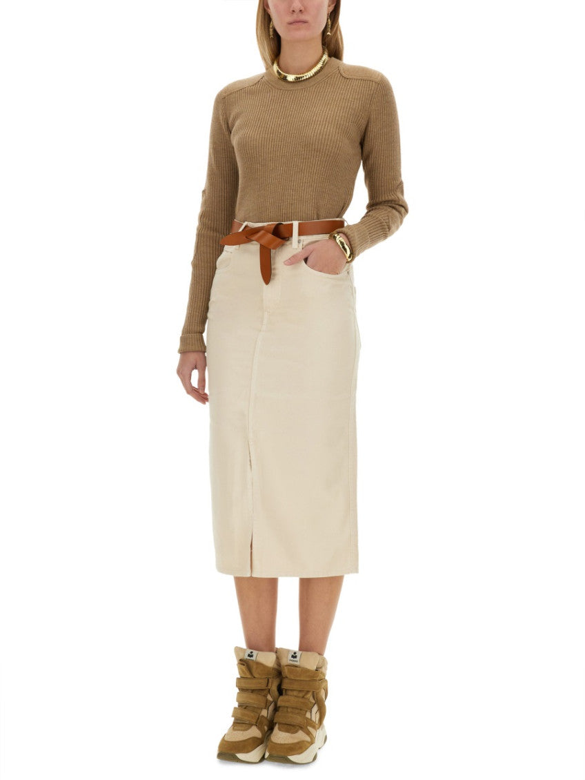 Beige Knitted Crew Neck Sweater 4