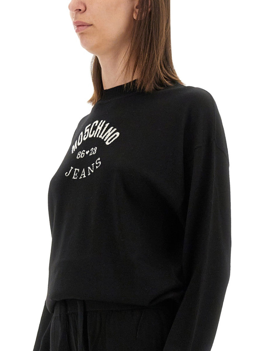 Black Logo Crew Neck Sweater 3