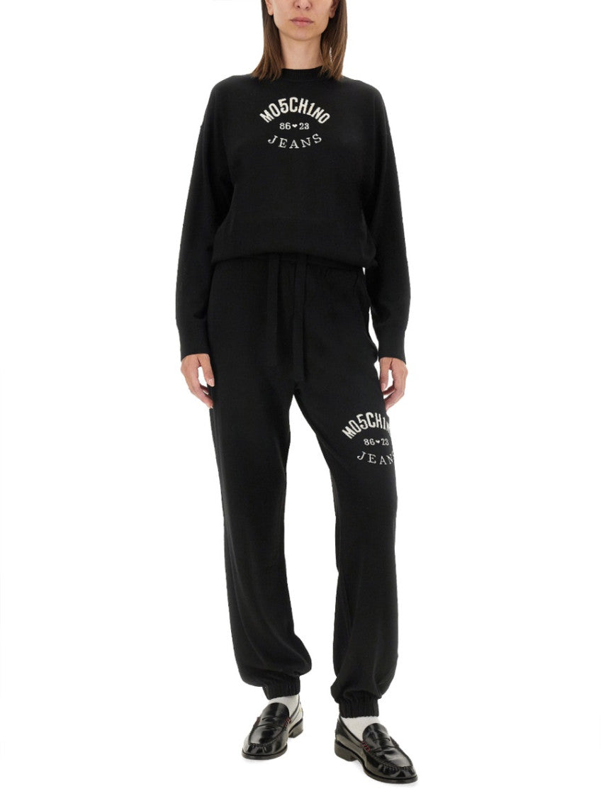 Black Logo Crew Neck Sweater 4