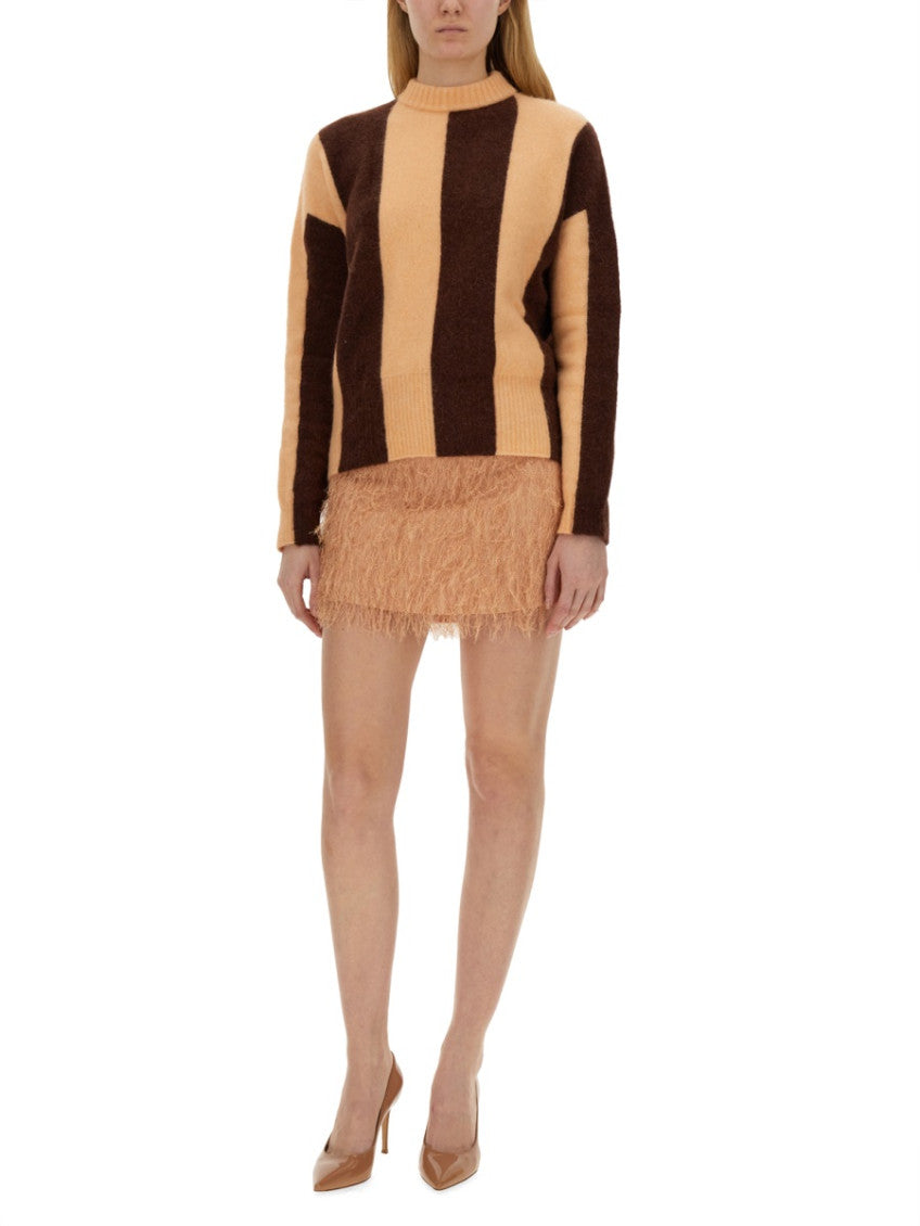Multicolor Stripes Mock Collar Sweater 4