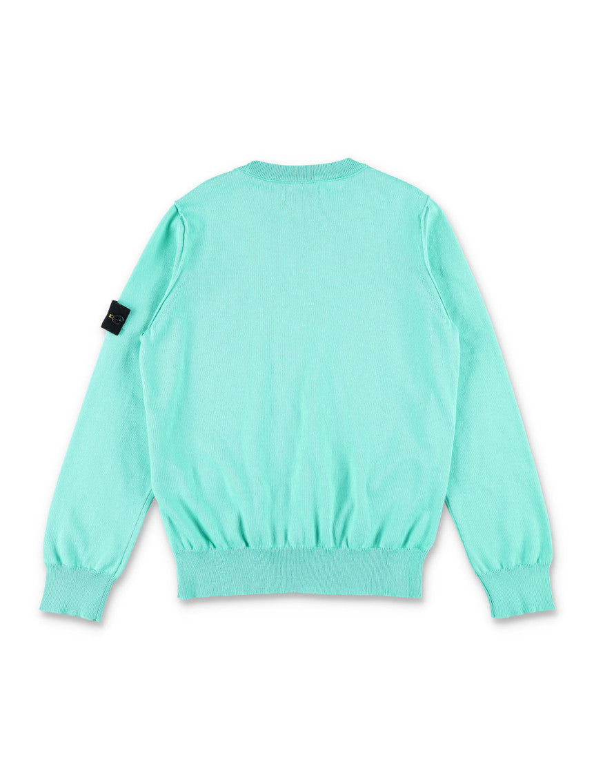 Boys Turquoise Knit Sweatshirt 2
