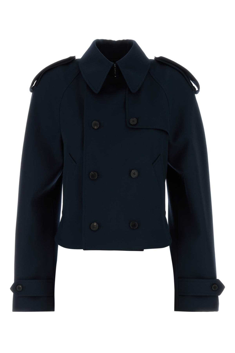 Midnight blue wool trench coat  1