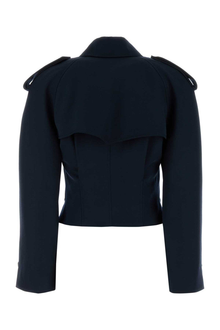 Midnight blue wool trench coat  2