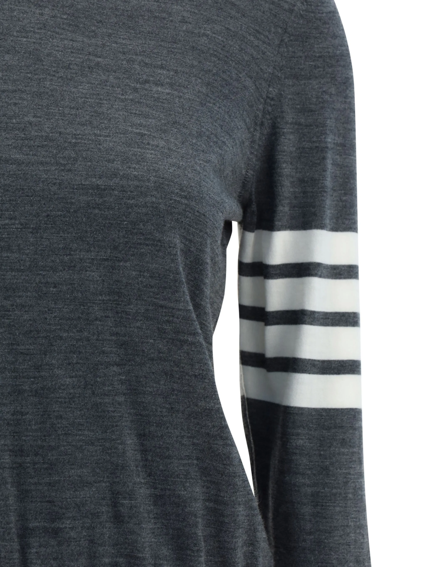 Grey 4-Bar Merino Jumper 3