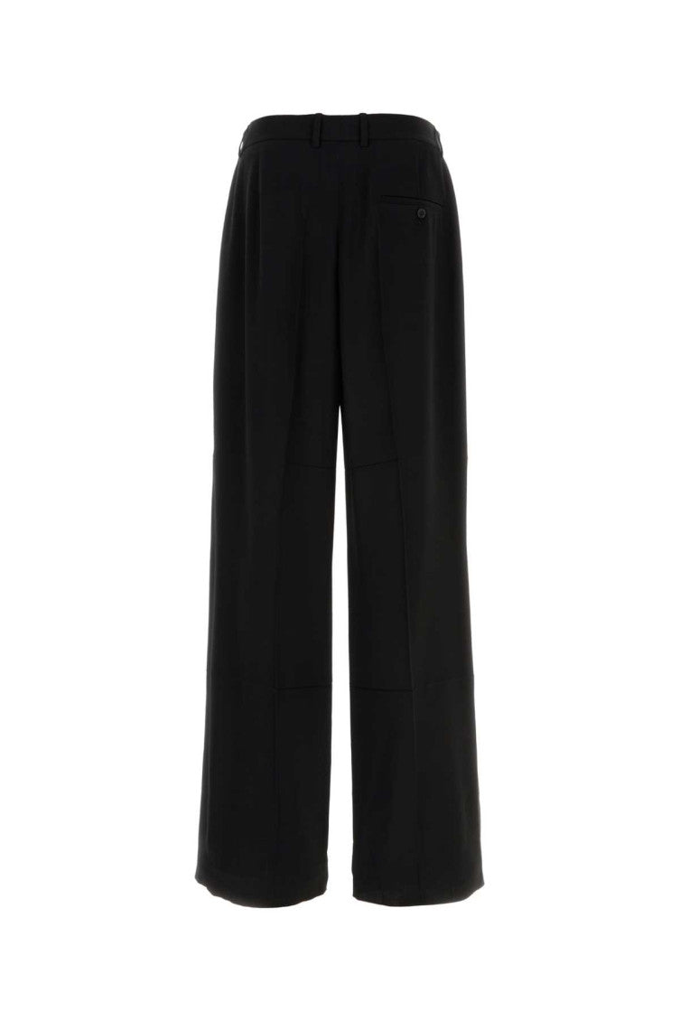 Black twill wide-leg pant 2