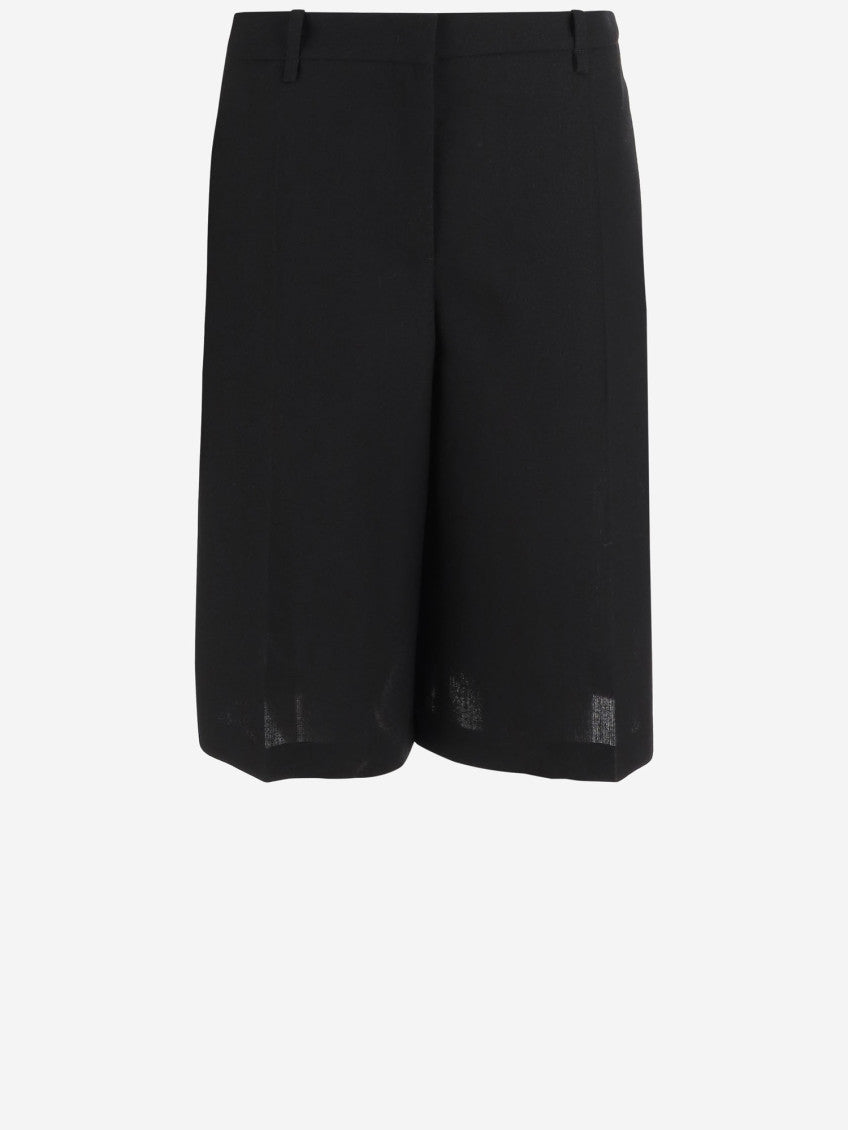 Black Wool  Short Pants 1